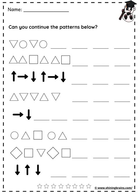 Pattern Completion Worksheets