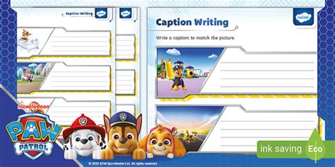 Paw Patrol writing activities