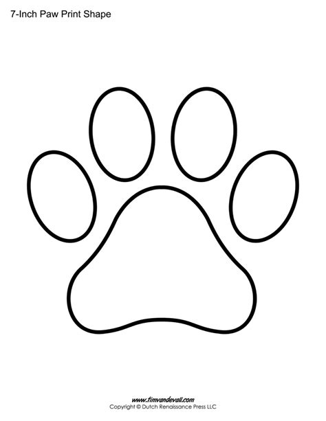 Paw print templates for design