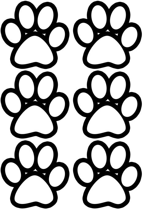 Paw print templates for parties