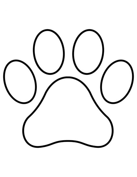 Paw printable coloring pages