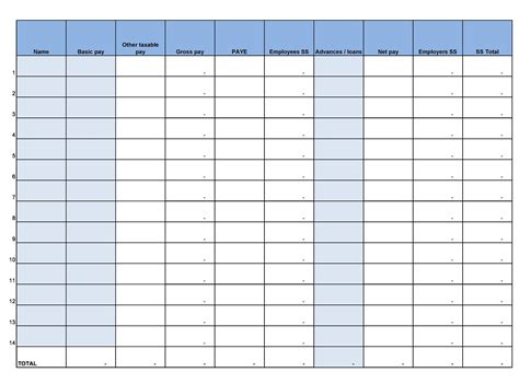 Payroll Template