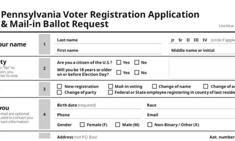 Pennsylvania Mail-In Ballot Application