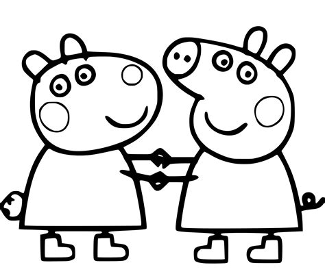 Peppa Pig Colouring Pages