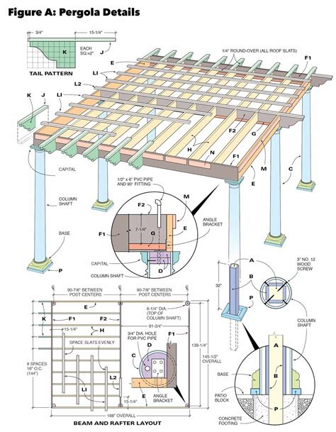 Pergola Rafter Template Materials