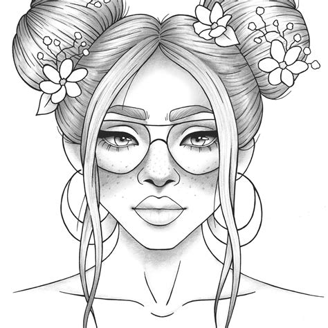 Person coloring pages for relaxation