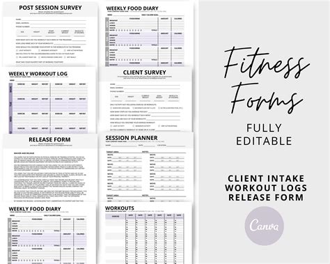 Example of Personal Trainer Workout Template