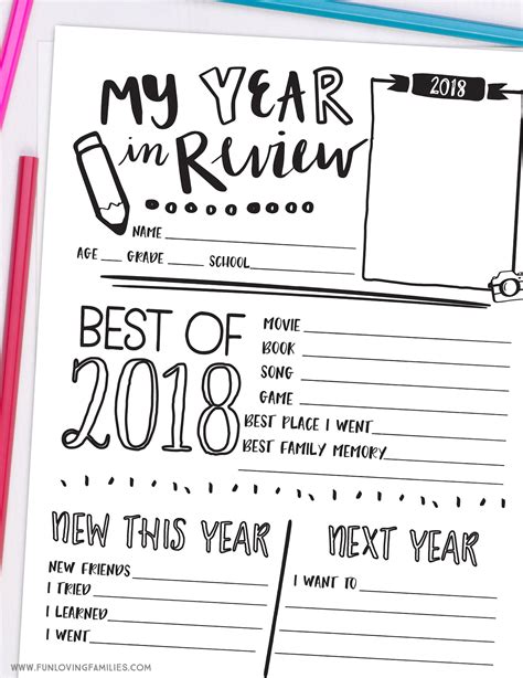 Personal Year in Review Templates