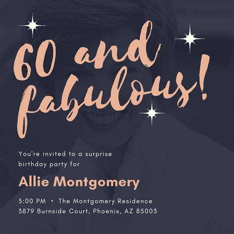 Personalized 60th Birthday Invitation Templates