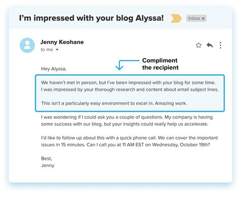 Personalized Email Example