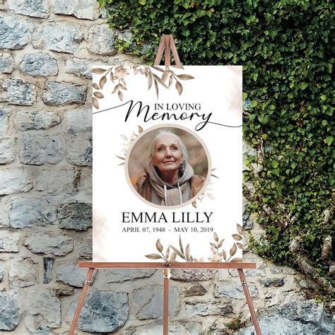 Personalized funeral boards