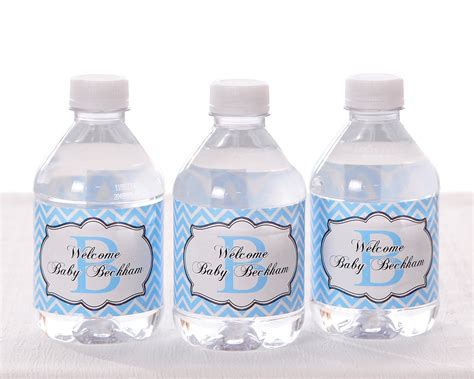 Personalized mini water bottle labels