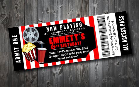 Personalized movie tickets