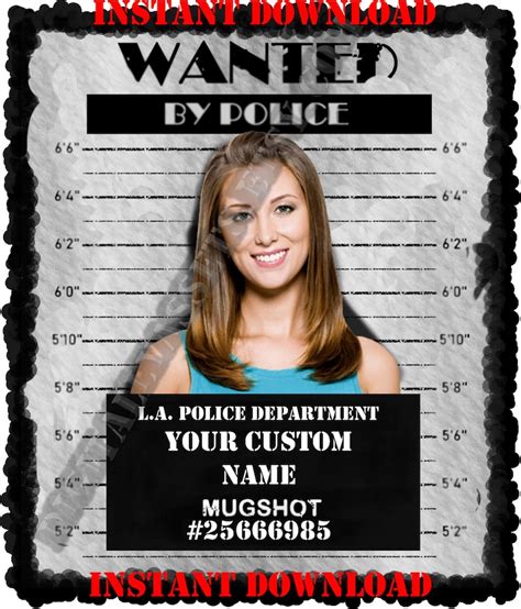 Personalized Mugshot Templates