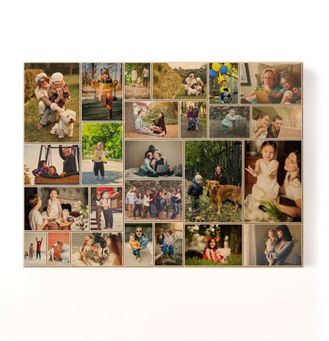 Personalized photo collage on a funeral memory board