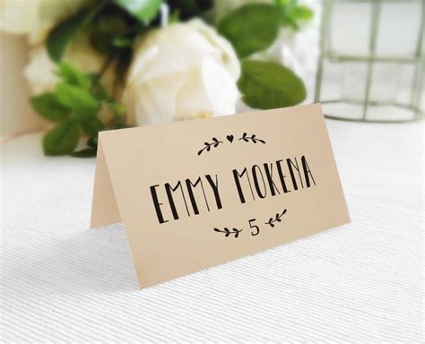 Personalized wedding place cards