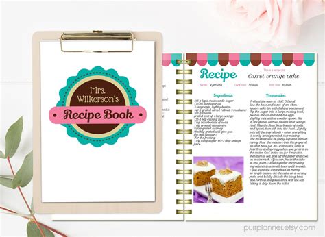 Personalized Recipe Book Template