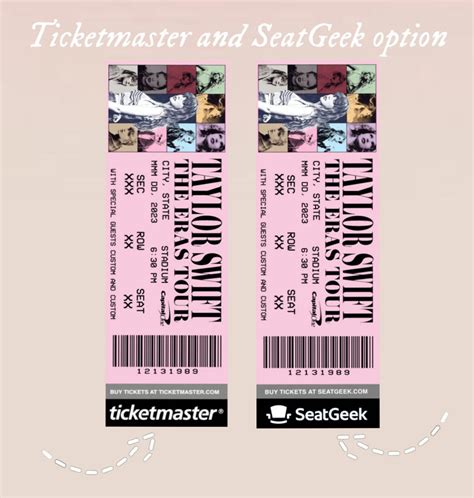 Personalized Taylor Swift Ticket