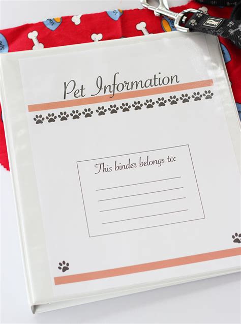 Pet Binder Printables