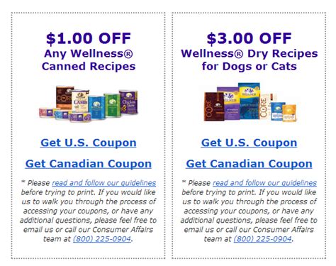 Pet wellness coupons