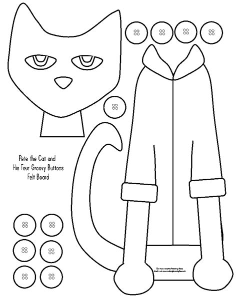 Pete the Cat craft templates