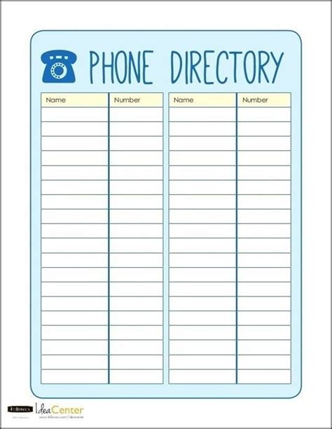 Phone List Template with Permissions