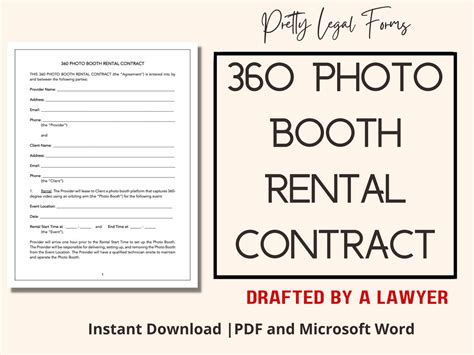 Photo booth rental contract template 10