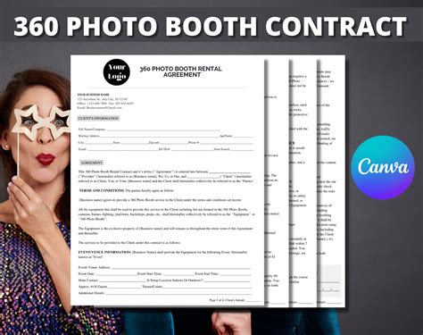 Photo booth rental contract template 8