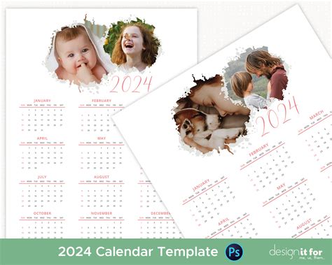 Photo calendar template