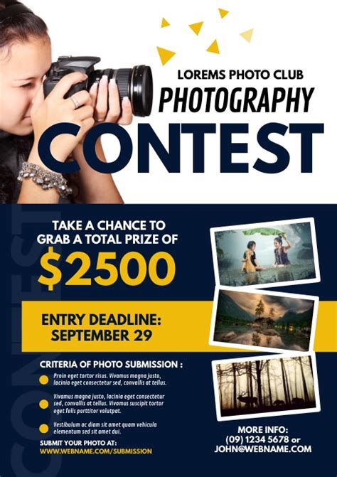 Photography contest flyer example