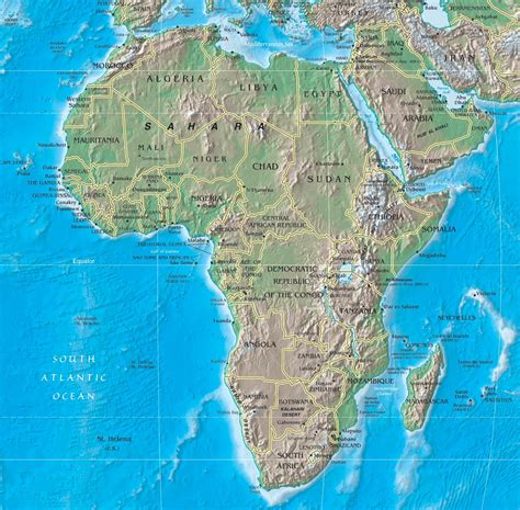 Physical Africa Maps