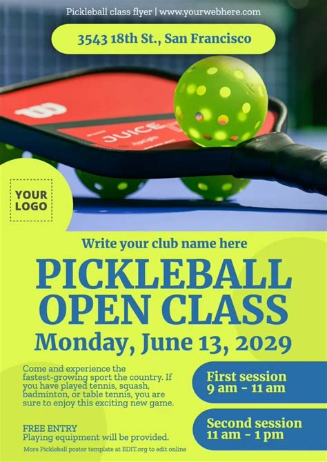 Pickleball Templates Image