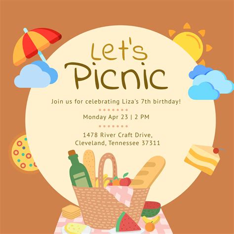 Picnic Invitation Templates