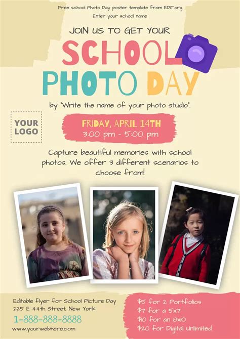 Picture day flyer design and layout