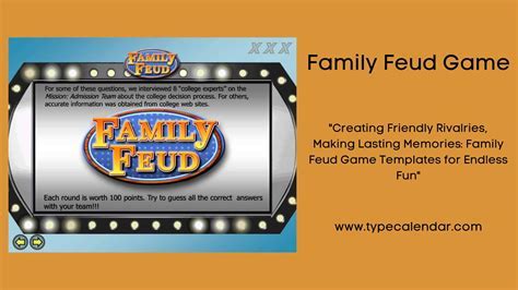 Picture Family Feud template