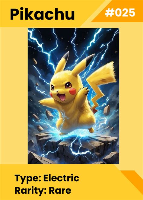 Pikachu Custom Card Template