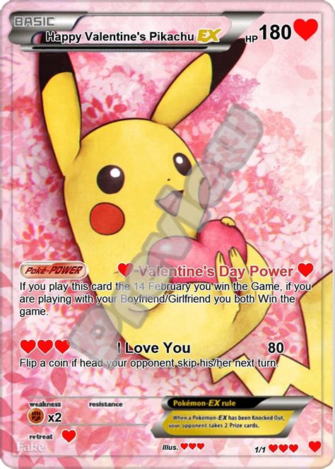 Pikachu Valentine Card