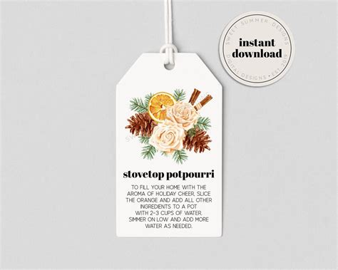 Pinecone Potpourri Tags