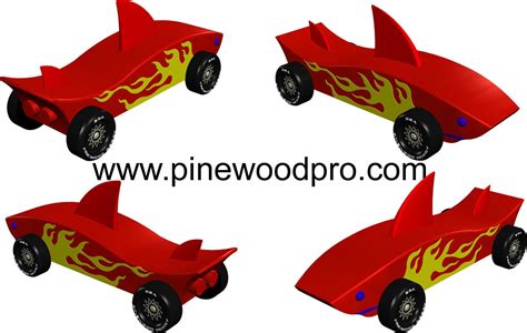 Pinewood Derby Car Shark Templates