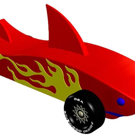 Pinewood Derby Shark Template