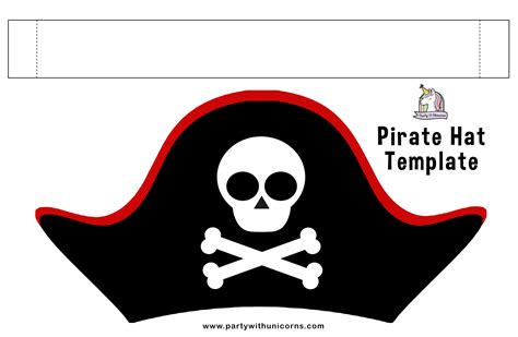 Pirate Birthday Hat Template