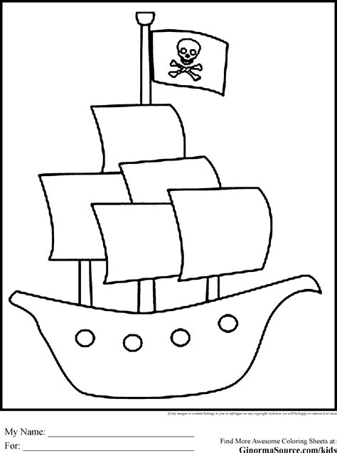 Pirate Ship Coloring Pages