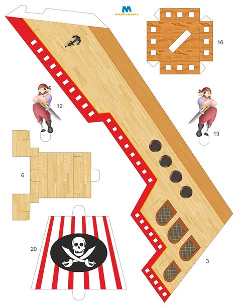 Pirate Ship Template 3