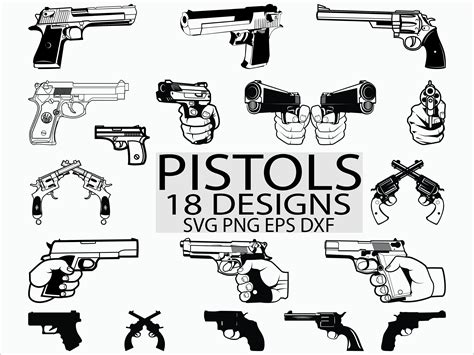 Pistol stencils