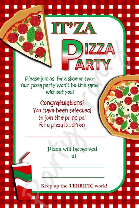 Pizza template ideas for parties and events