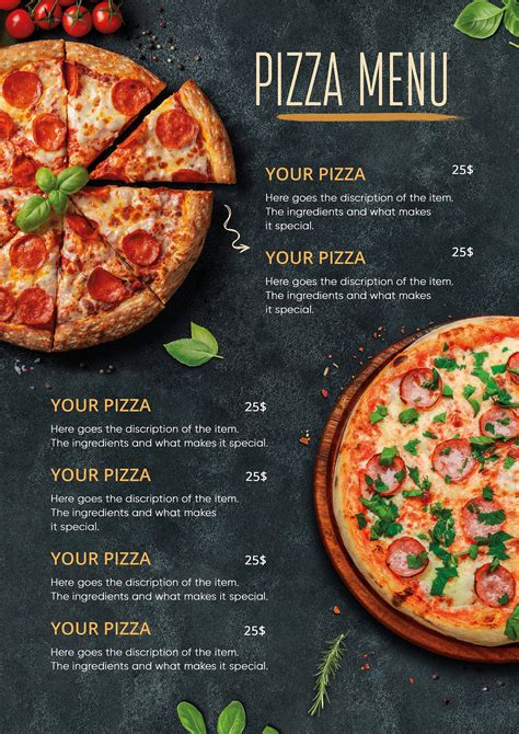 Pizza template ideas for beginners