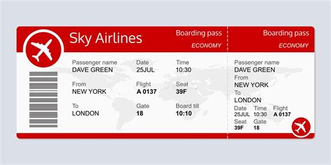 Plane Ticket Templates for Business