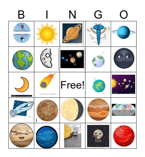 Planets Bingo Printable