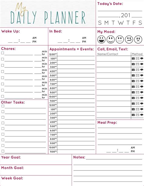 Planner Template Features