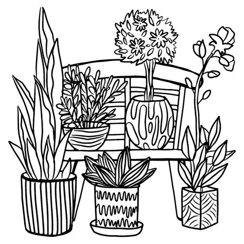 Plants coloring pages